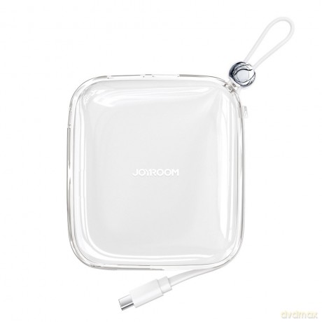 Joyroom powerbank 10000mAh Jelly Series 22.5W z wbudowanym kablem USB C biały (JR-L002)