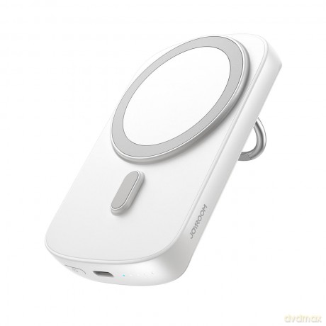 Joyroom powerbank indukcyjny 6000mAh z ringiem i podstawką do 20W biały (JR-W030)