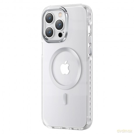 Kingxbar PQY Ice Crystal Series magnetyczne etui iPhone 14 MagSafe srebrne