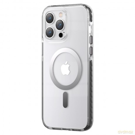 Kingxbar PQY Ice Crystal Series magnetyczne etui iPhone 14 Pro Max MagSafe szare