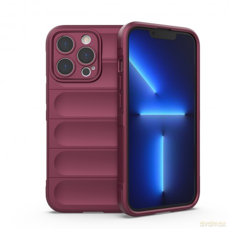 Magic Shield Case etui do iPhone 13 Pro elastyczny pancerny pokrowiec burgundowy