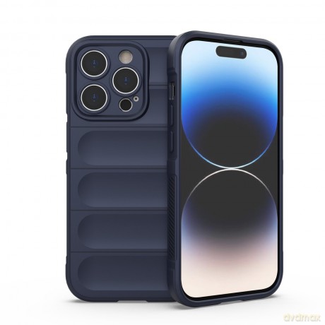 Magic Shield Case etui do iPhone 14 Pro elastyczny pancerny pokrowiec ciemnoniebieski