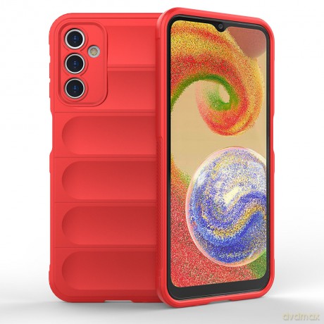 Magic Shield Case etui do Samsung Galaxy A14 elastyczny pancerny pokrowiec czerwone