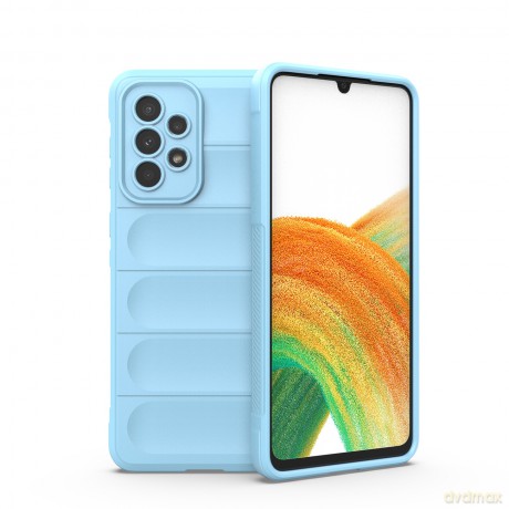 Magic Shield Case etui do Samsung Galaxy A33 5G elastyczny pancerny pokrowiec jasnoniebieski
