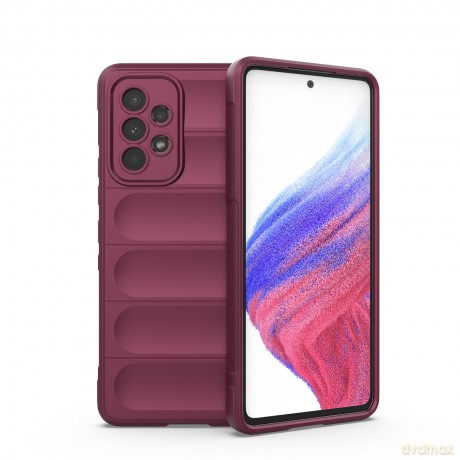 Magic Shield Case etui do Samsung Galaxy A53 5G elastyczny pancerny pokrowiec burgundowy