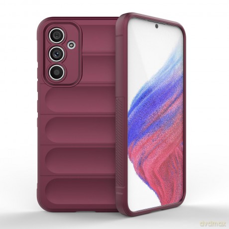 Magic Shield Case etui do Samsung Galaxy A54 5G elastyczny pancerny pokrowiec burgundowe