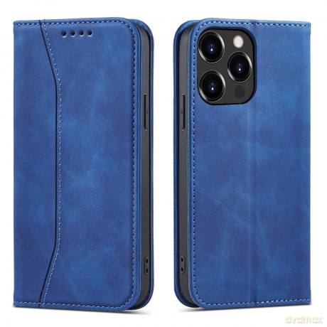 Magnet Fancy Case etui iPhone 14 Plus pokrowiec z klapką portfel podstawka niebieskie