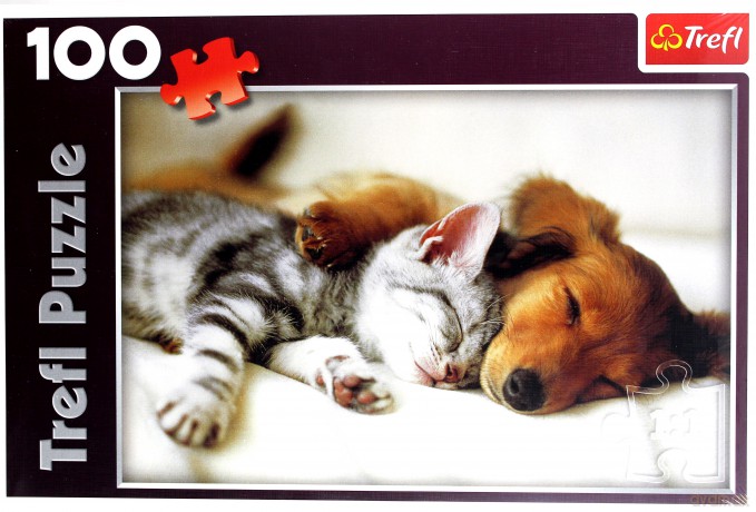 TREFL 100 el. Śpiące Zwierzaki 16138 [PUZZLE]