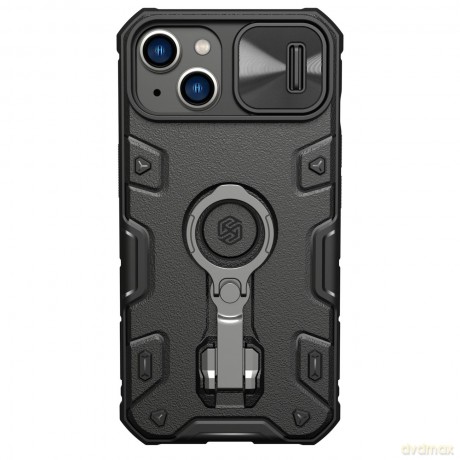 Nillkin CamShield Armor Pro Case etui iPhone 14 Plus pancerny pokrowiec z osłoną na aparat ring podstawka czarne