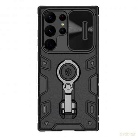 Nillkin CamShield Armor Pro Case etui Samsung Galaxy S23 Ultra pancerny pokrowiec z osłoną na aparat ring podstawka czarne