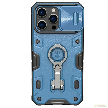 Nillkin CamShield Armor Pro Magnetic Case etui iPhone 14 Pro Max magnetyczny pokrowiec MagSafe z osłoną na aparat niebieskie