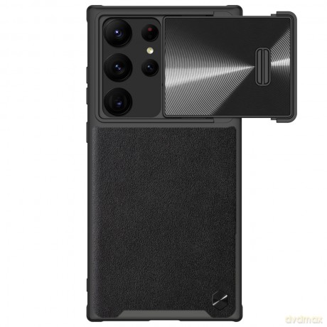 Nillkin CamShield Leather S Case etui Samsung Galaxy S23 Ultra pokrowiec z osłoną na aparat czarne