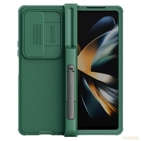Nillkin CamShield Pro Case (suit) etui Samsung Galaxy Z Fold 4 pokrowiec z osłoną na aparat podstawka ciemnozielone