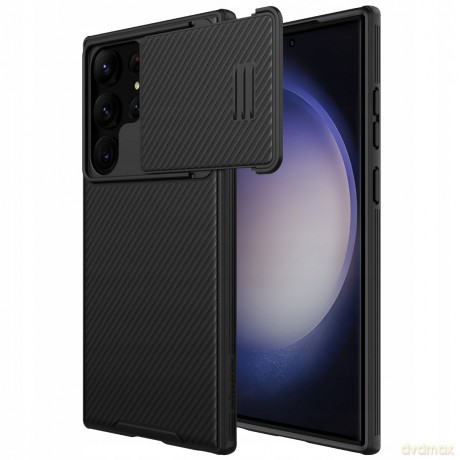 Nillkin CamShield S Case etui Samsung Galaxy S23 Ultra pancerny pokrowiec osłona na aparat czarne