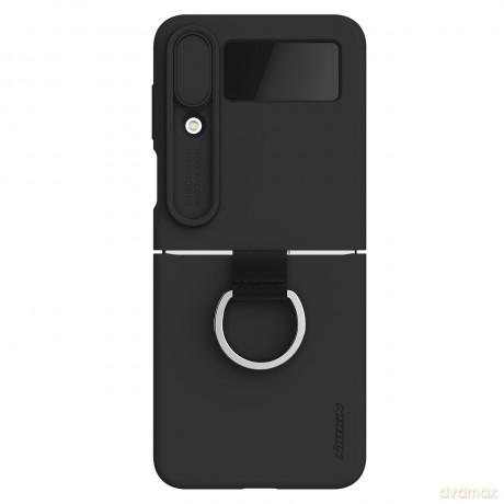 Nillkin CamShield Silky Silicone Case etui Samsung Galaxy Z Flip 4 silikonowy pokrowiec z osłoną na aparat czarne