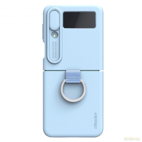 Nillkin CamShield Silky Silicone Case etui Samsung Galaxy Z Flip 4 silikonowy pokrowiec z osłoną na aparat niebieskie