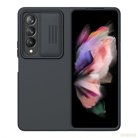 Nillkin CamShield Silky Silicone Case etui Samsung Galaxy Z Fold 4 silikonowy pokrowiec z osłoną na aparat czarne