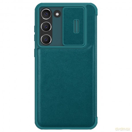 Nillkin Qin Leather Pro Case etui Samsung Galaxy S23 pokrowiec z klapką osłona na aparat zielone