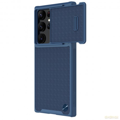 Nillkin Textured S Case etui Samsung Galaxy S22 Ultra pancerny pokrowiec z osłoną na aparat niebieskie