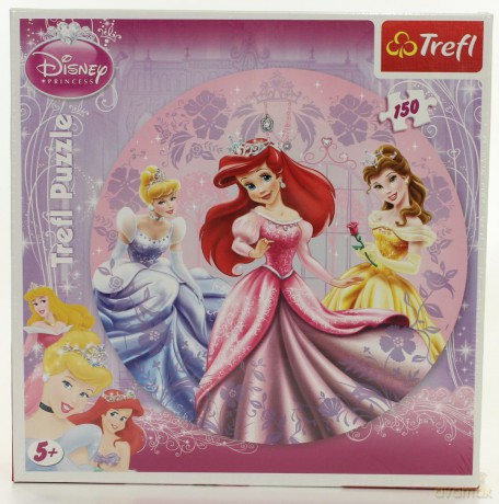 TREFL 150 OKRĄGŁE Księżniczki - Trzy Księżniczki (Disney) 39048 [PUZZLE]