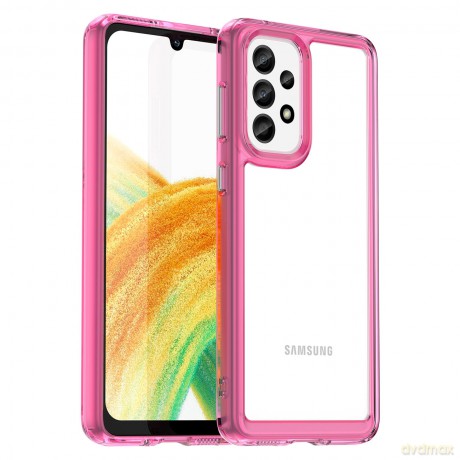 Outer Space Case etui do Samsung Galaxy A33 5G pokrowiec z elastyczną ramką różowe
