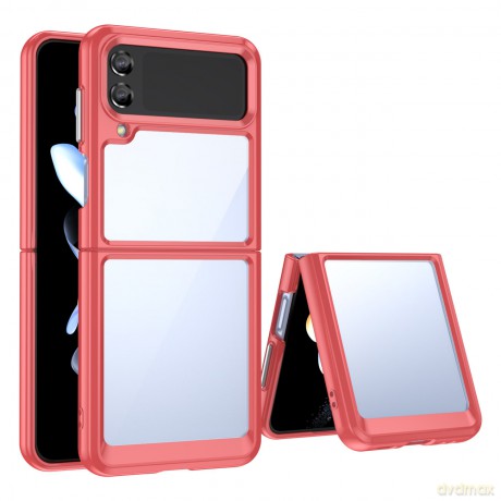 Outer Space Case etui do Samsung Galaxy Z Flip 3 pokrowiec z elastyczną ramką czerwone