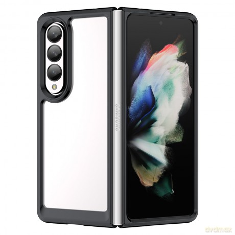 Outer Space Case etui Samsung Galaxy Z Fold 3 pokrowiec z elastyczną ramką czarne