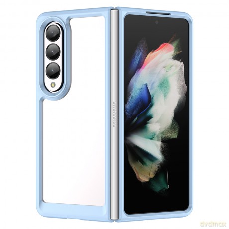 Outer Space Case etui Samsung Galaxy Z Fold 3 pokrowiec z elastyczną ramką niebieskie
