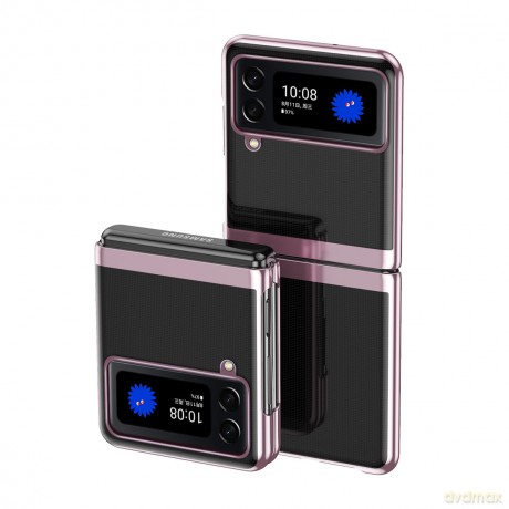 Plating Case etui Samsung Galaxy Z Flip 4 pokrowiec z metaliczną ramką różowe