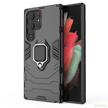 Ring Armor etui do Samsung Galaxy S23 Ultra pancerny pokrowiec uchwyt magnetyczny ring czarne