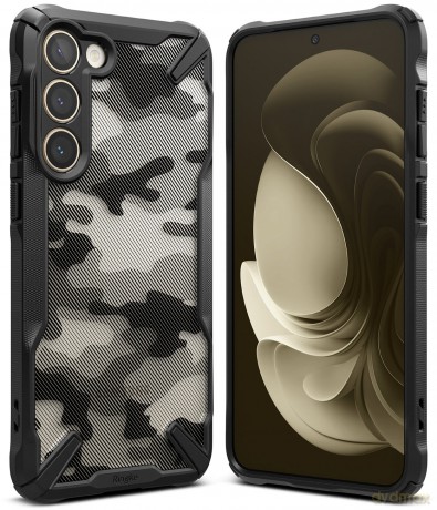 Ringke Fusion X Design etui Samsung Galaxy S23 kamuflaż czarne