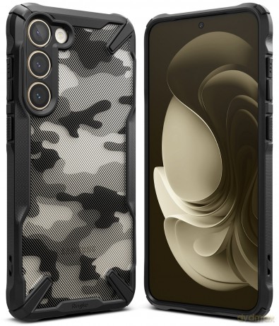 Ringke Fusion X Design etui Samsung Galaxy S23+ kamuflaż czarne