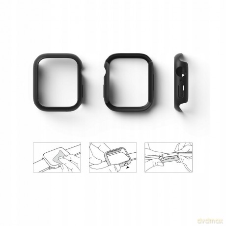 Ringke Slim Watch Case zestaw 2x etui na zegarem smartwatch Watch 7 45mm przezroczysty + czarny (S58884RS)