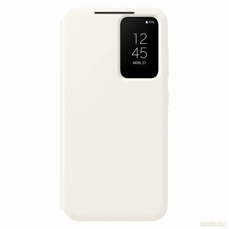 Samsung Smart View Wallet Case etui Samsung Galaxy S23 pokrowiec z inteligentną klapką okienkiem portfel na kartę kremowe (EF-ZS911CUEGWW)