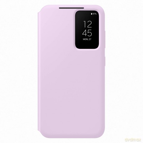 Samsung Smart View Wallet Case etui Samsung Galaxy S23 pokrowiec z inteligentną klapką okienkiem portfel na kartę liliowe (EF-ZS911CVEGWW)