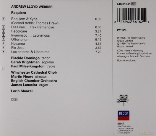 Domingo,Brightman,Maazel: Webber-Requiem [CD]