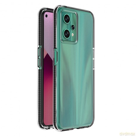 Spring Case etui Realme 9 Pro silikonowy pokrowiec z ramką czarne