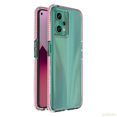 Spring Case etui Realme 9 Pro silikonowy pokrowiec z ramką jasnoróżowe