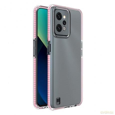 Spring Case etui Realme C31 silikonowy pokrowiec z ramką jasnoróżowe