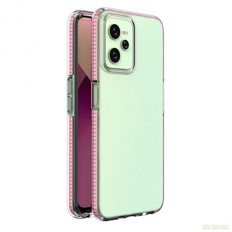 Spring Case etui Realme C35 silikonowy pokrowiec z ramką jasnoróżowe