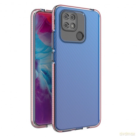 Spring Case etui Xiaomi Redmi 10C silikonowy pokrowiec z ramką jasnoróżowe