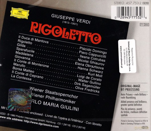 Domingo,Levine,The Metropolitan Opera: Verdi Rigoletto [2CD]