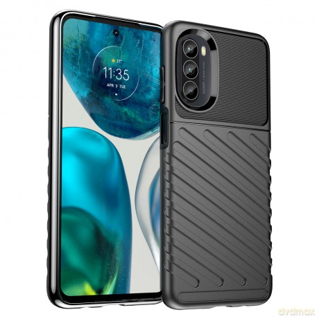 Thunder Case etui Motorola Moto G82 5G silikonowy pancerny pokrowiec czarne