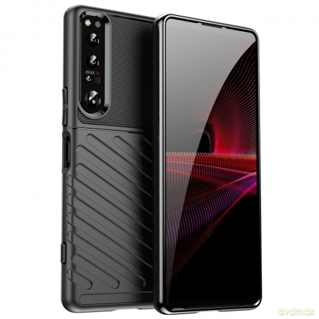 Thunder Case etui Sony Xperia 1 IV silikonowy pancerny pokrowiec czarne
