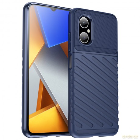 Thunder Case etui Xiaomi Poco M4 5G silikonowy pancerny pokrowiec niebieskie