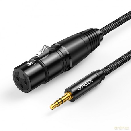 Ugreen kabel audio 3.5mm mini jack (męski) - XLR (żeński) 1m czarny (AV182)