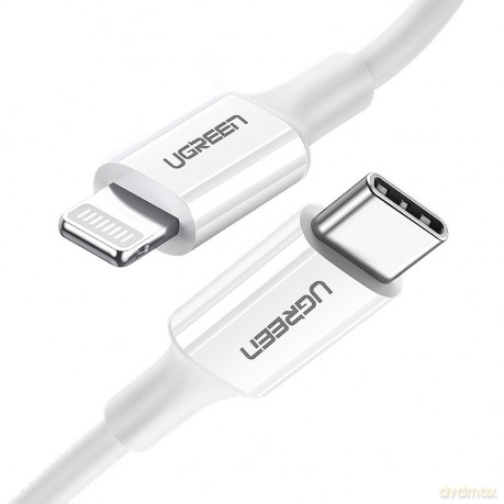Ugreen kabel przewód MFi USB Typ C - Lightning 20W 3A 2 m biały (US171)