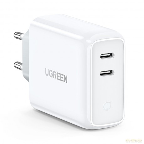 Ugreen szybka ładowarka 2xUSB-C 36W PD biała (CD199)