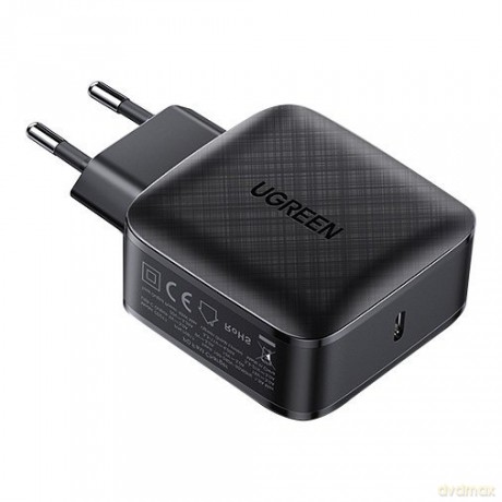 Ugreen szybka ładowarka sieciowa GaN 65W USB Typ C Quick Charge 3.0 Power Delivery (azotek galu) czarny (CD217 70817)