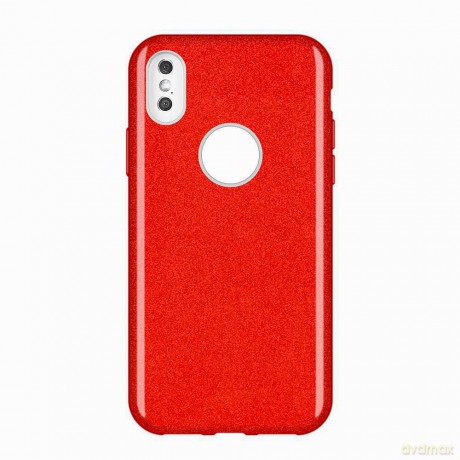 Wozinsky Glitter Case błyszczące etui pokrowiec z brokatem iPhone XS Max czerwony